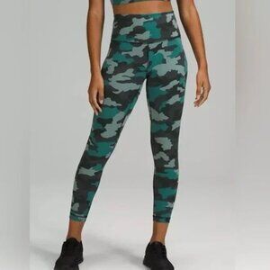Lululemon Wunder Under High-Rise Tight 25" Size 4 Camo Tidewater Teal | Pilatesc